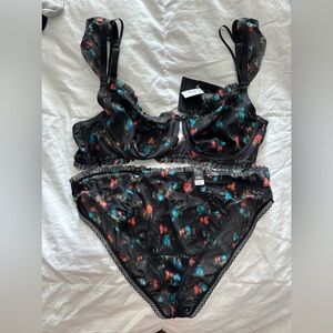 Torrid Underwear Floral Set